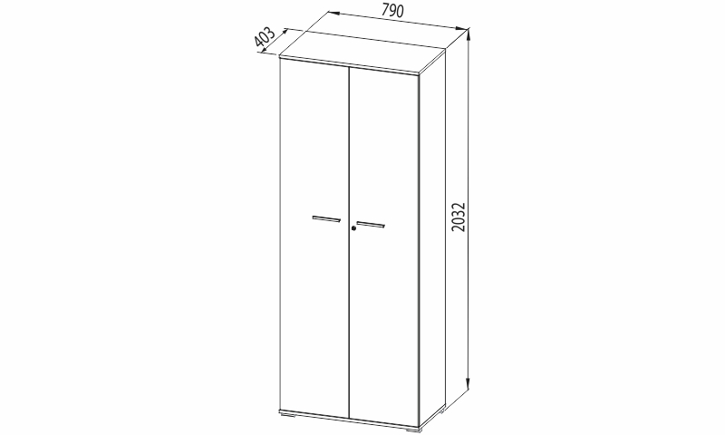 Skříň - OPTIMAL 01 rozměry